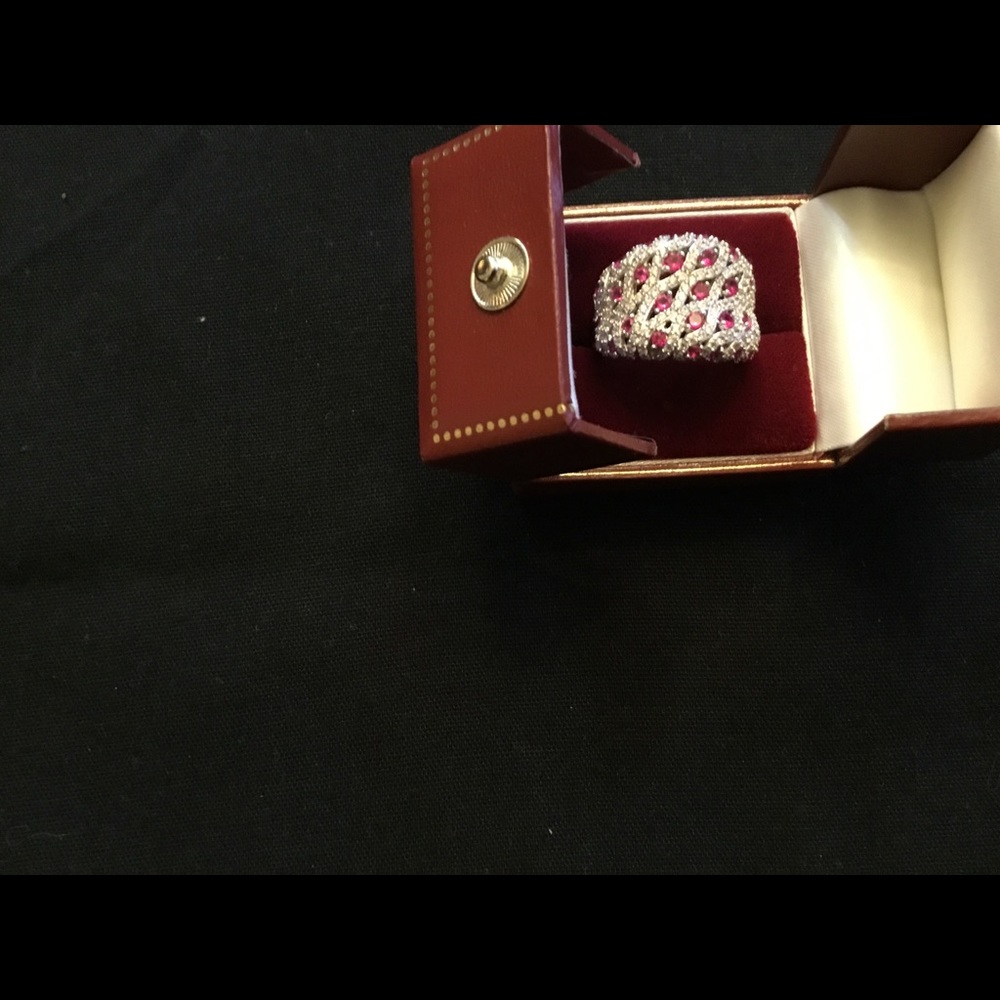 Women’s Ruby And Diamonique Ring - image 2